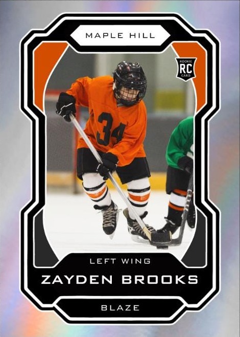 Hockey trading card example
